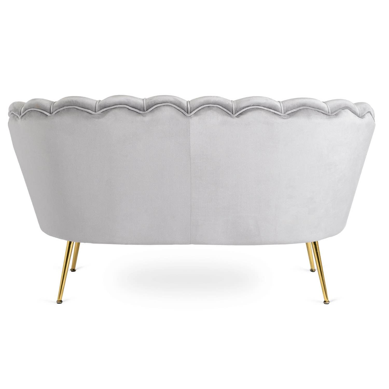 Sofa Dwuosobowa Muszelka wypoczynek do salonu ZENDAYA Glamour Szara