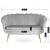 Sofa Dwuosobowa Muszelka wypoczynek do salonu ZENDAYA Glamour Szara
