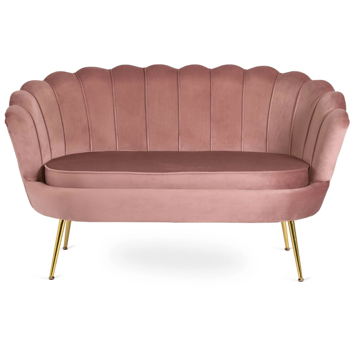 Sofa Dwuosobowa Muszelka wypoczynek do salonu ZENDAYA Glamour Różowa