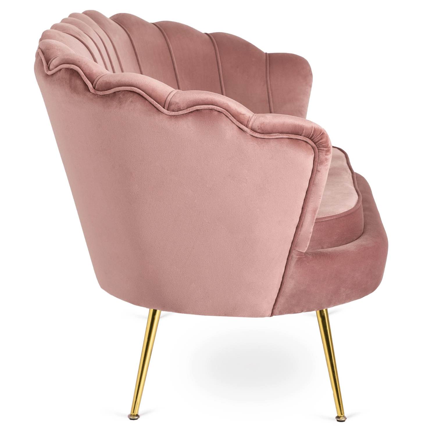 Sofa Dwuosobowa Muszelka wypoczynek do salonu ZENDAYA Glamour Różowa