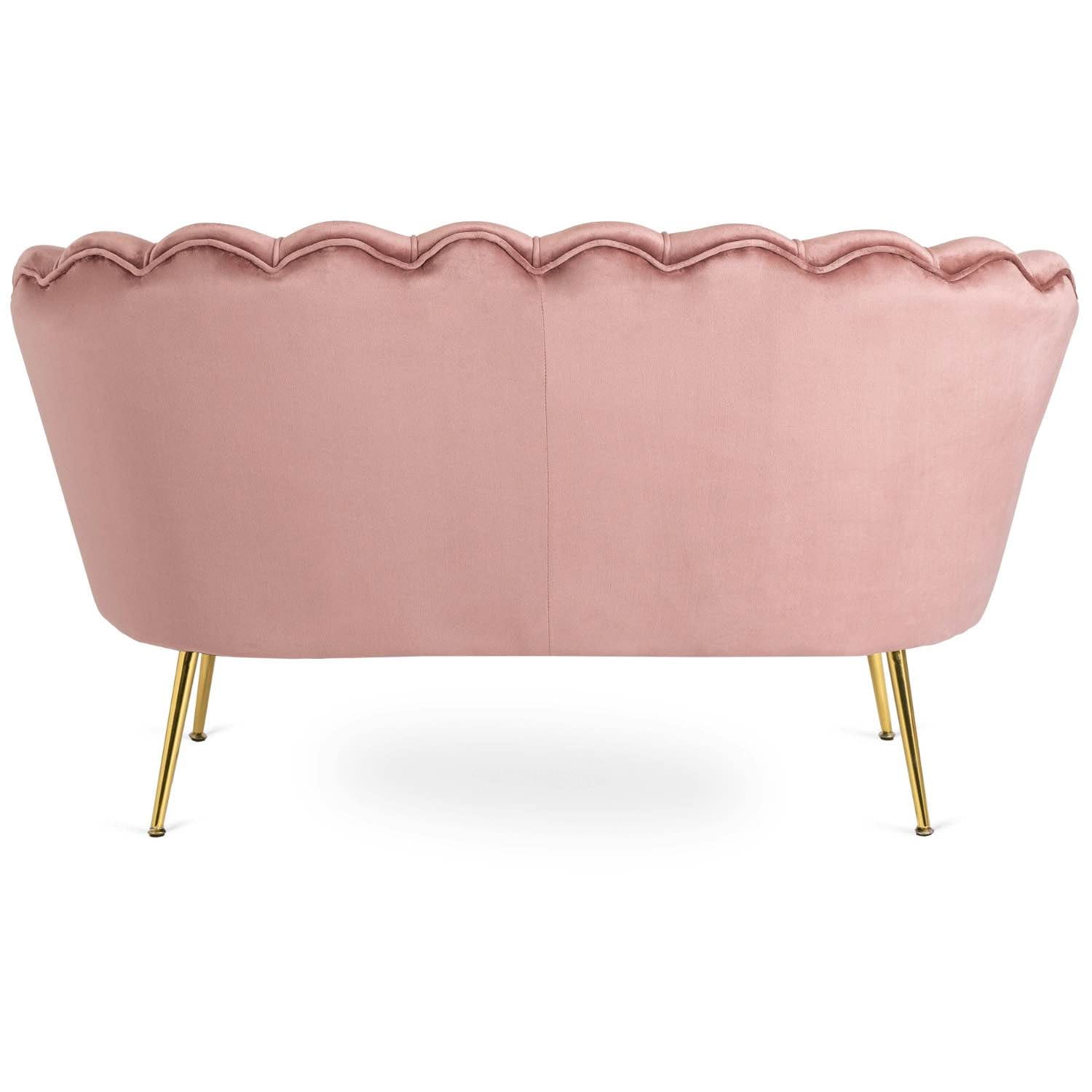Sofa Dwuosobowa Muszelka wypoczynek do salonu ZENDAYA Glamour Różowa