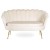 Sofa Dwuosobowa Muszelka wypoczynek do salonu ZENDAYA Glamour Kremowa