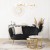 Sofa Dwuosobowa Muszelka wypoczynek do salonu ZENDAYA Glamour Czarna