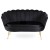 Sofa Dwuosobowa Muszelka wypoczynek do salonu ZENDAYA Glamour Czarna