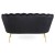 Sofa Dwuosobowa Muszelka wypoczynek do salonu ZENDAYA Glamour Czarna