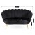 Sofa Dwuosobowa Muszelka wypoczynek do salonu ZENDAYA Glamour Czarna
