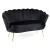Sofa Dwuosobowa Muszelka wypoczynek do salonu ZENDAYA Glamour Czarna
