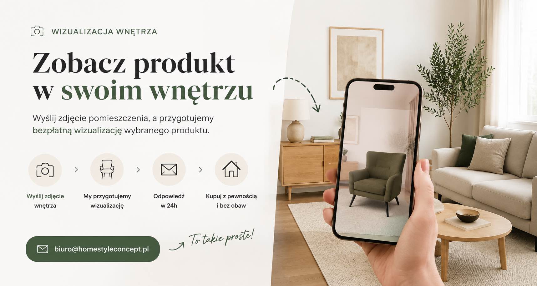 baner informujący o darmowej wizualizacji wnętrza