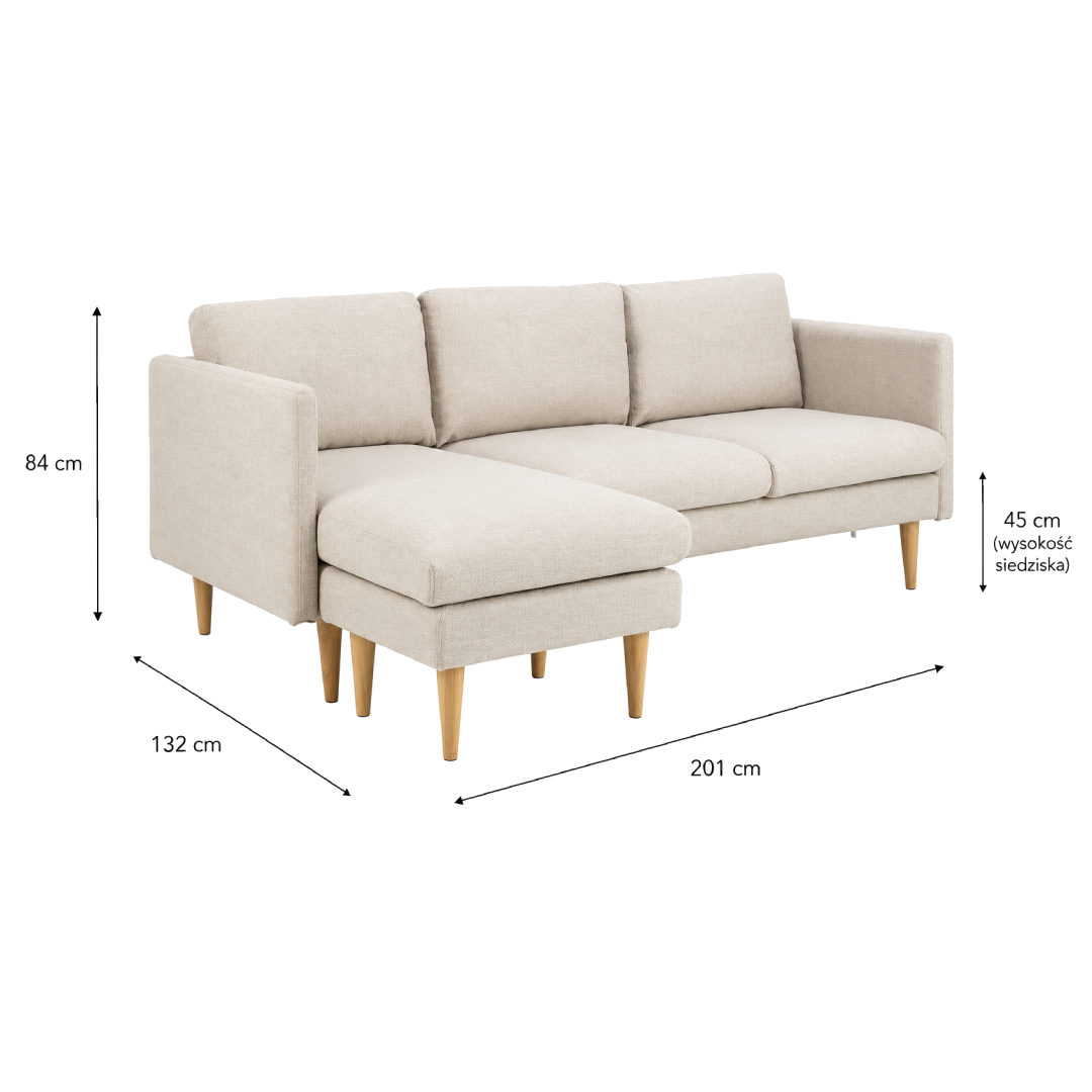 Sofa narożnik do salonu beżowy homestyleconcept.pl wymiary